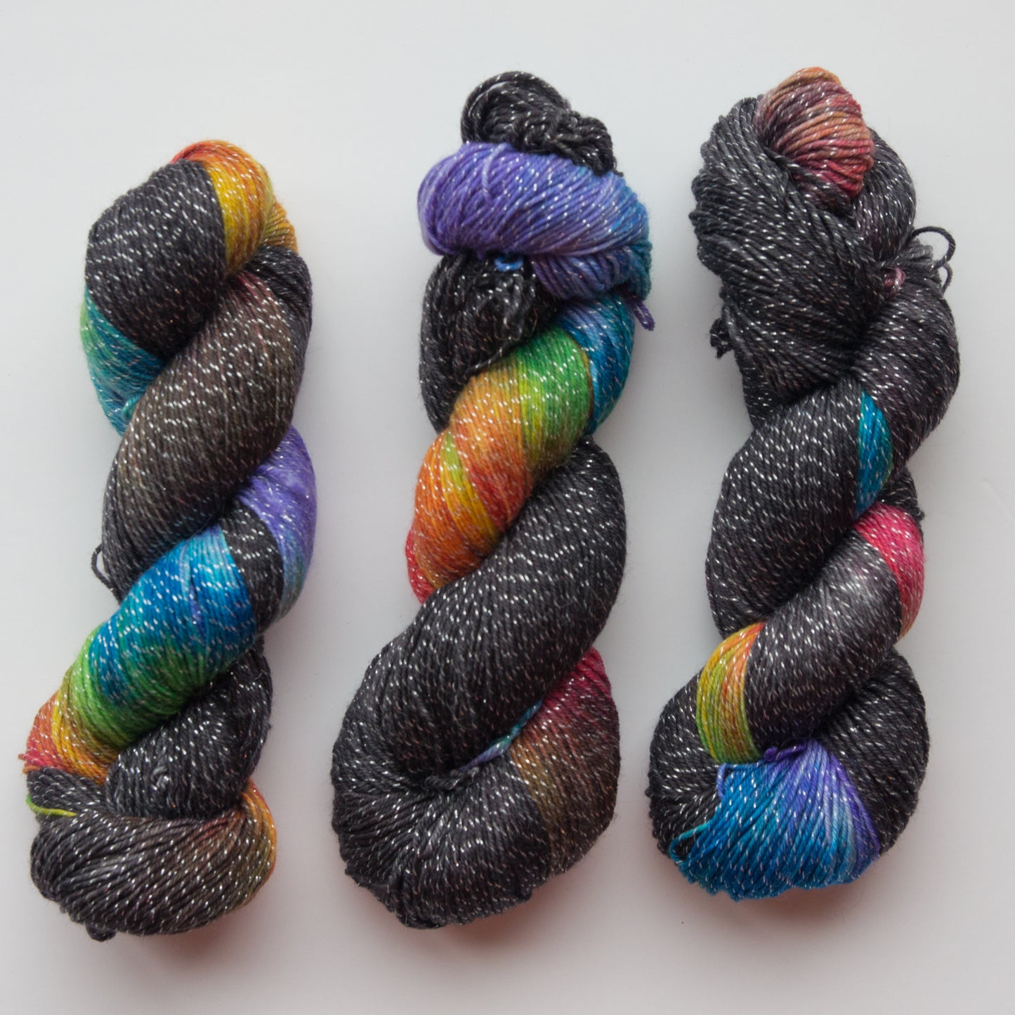Merino metallic mix fingering yarn
