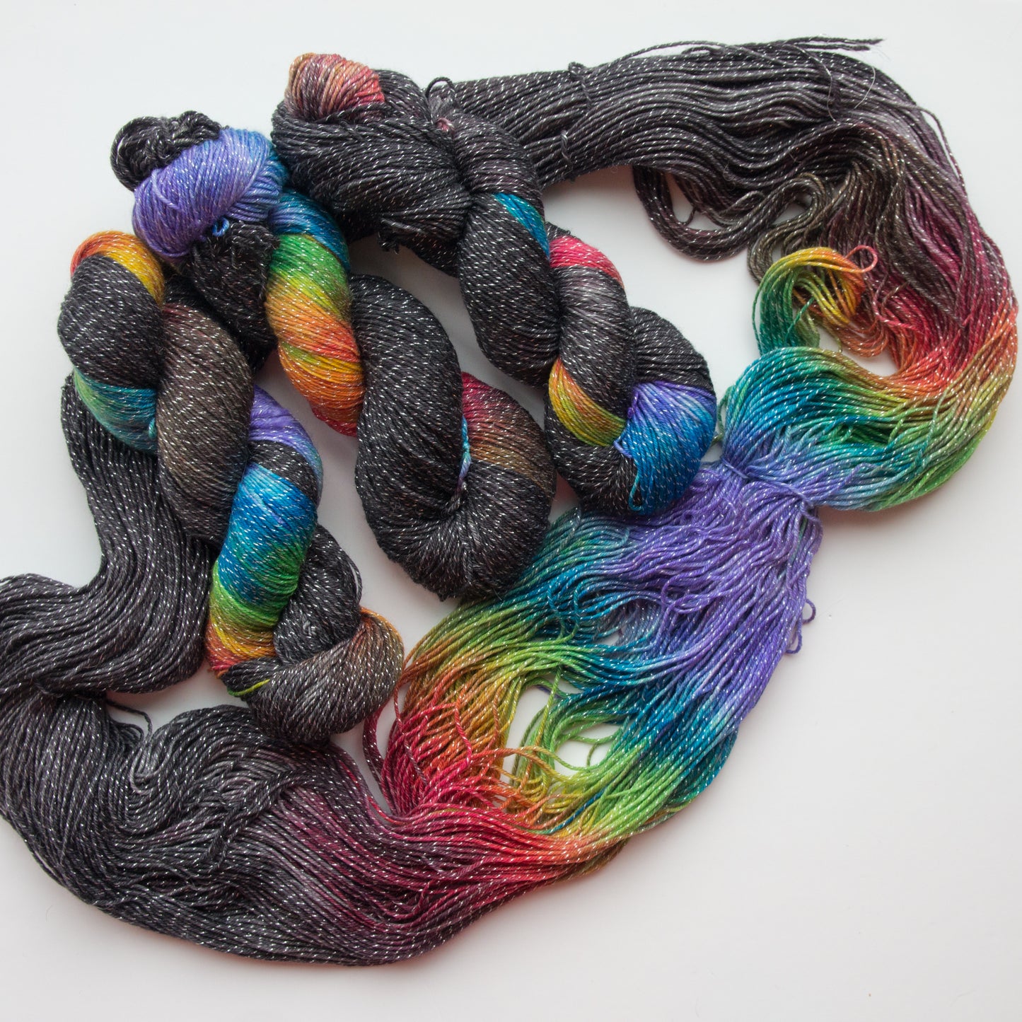 Merino metallic mix fingering yarn