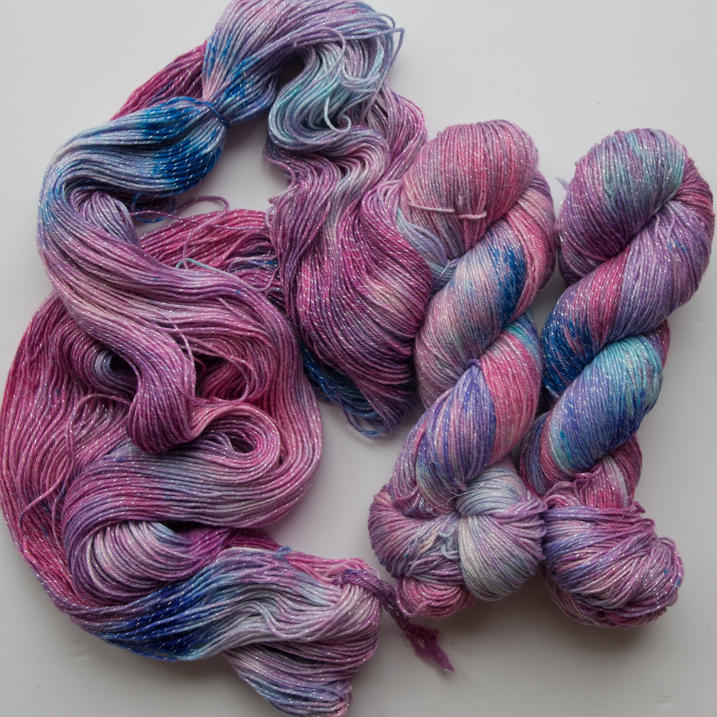 Merino metallic mix fingering yarn
