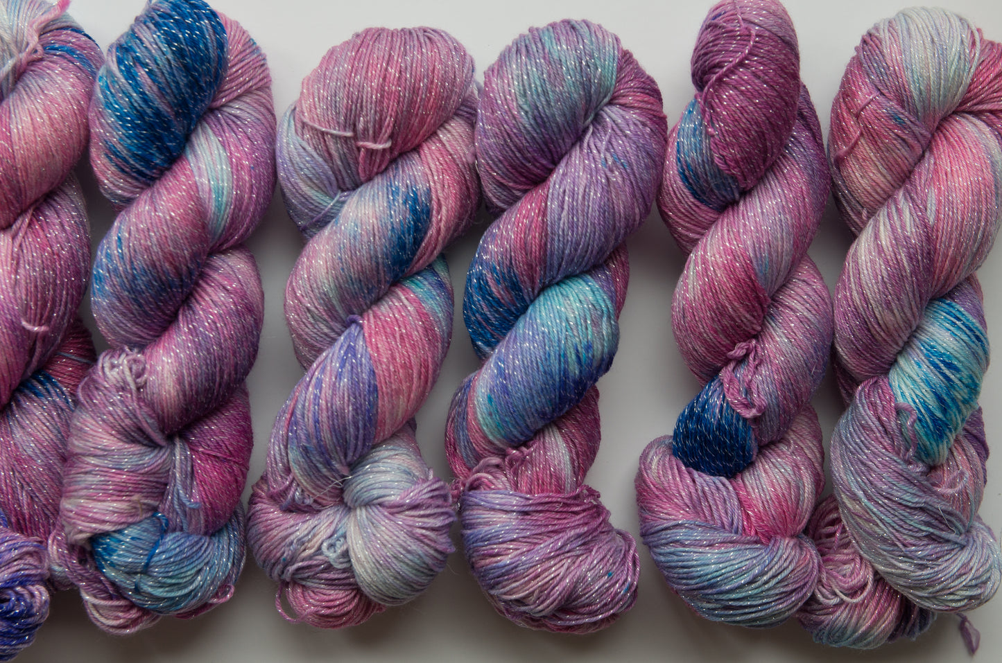 Merino metallic mix fingering yarn