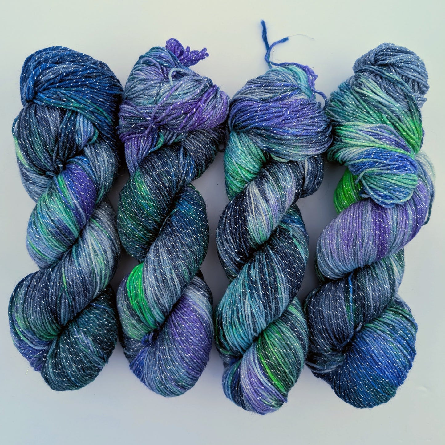 Merino metallic mix fingering yarn