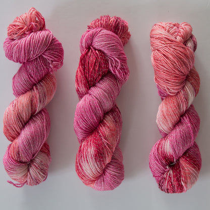 Merino metallic mix fingering yarn